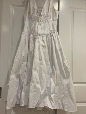 House of CB White Halter Midi Dress